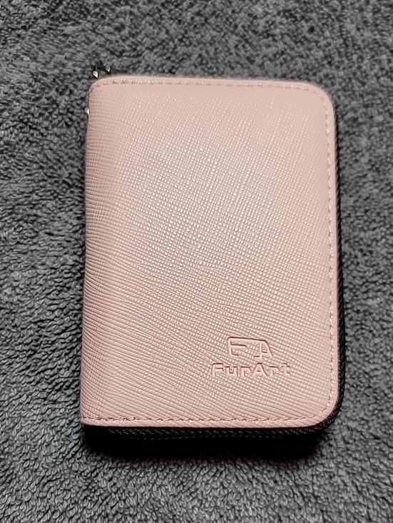 FurArt Handbags - Zip-Around Compact Wallet in Blush Pink